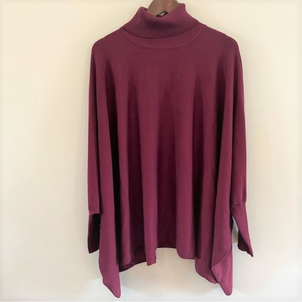 Alfani NWT Oversized Turtleneck Poncho Sweater Size 3X